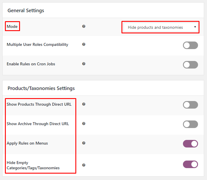 WooCommerce Products Visibility | Hide Products, Categories, Tags, Taxonomies & Prices by User Role - 1